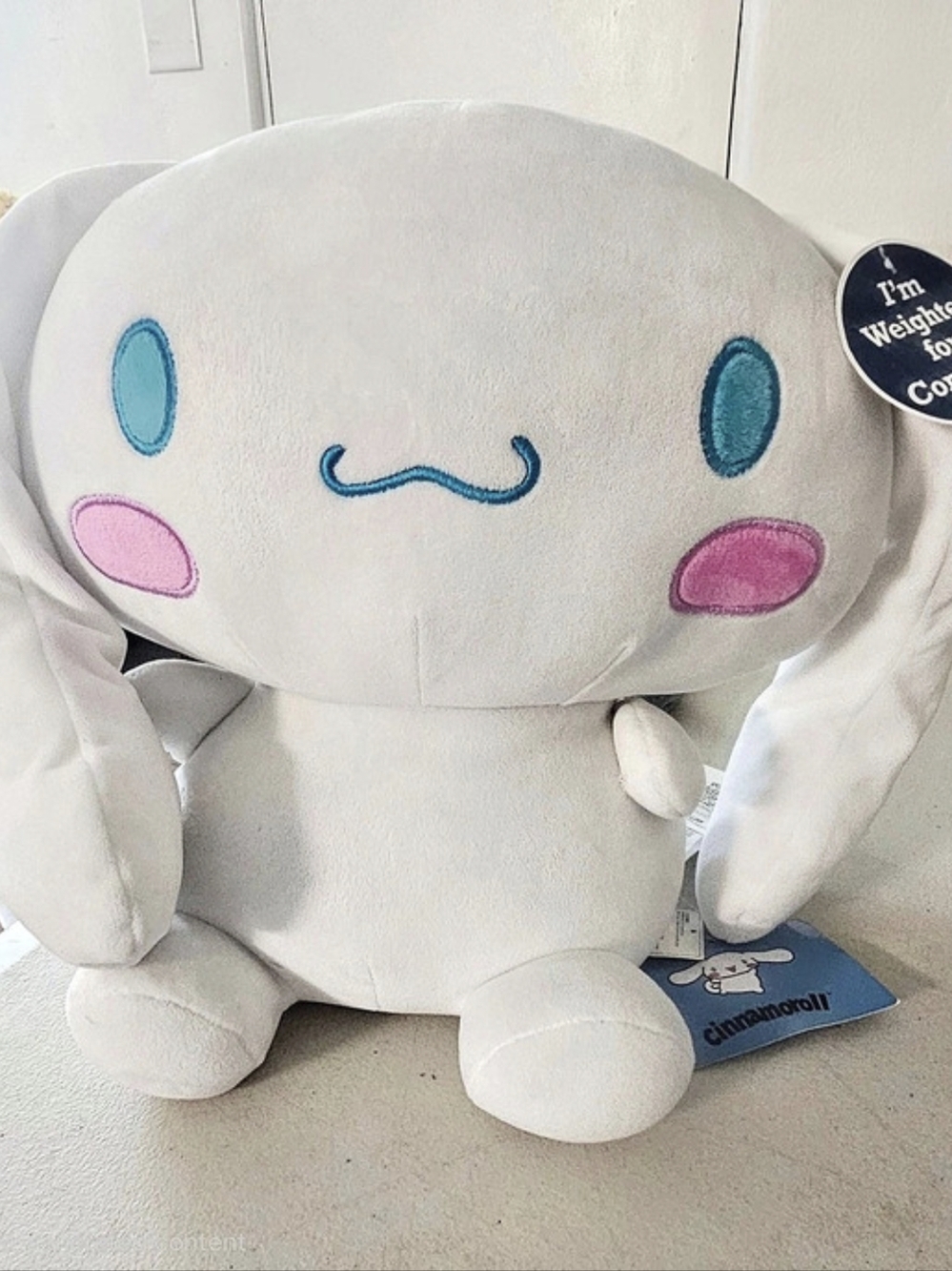 Sanrio Cinnamoroll Weighted Plush Pillow White & Blue